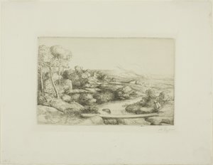 The Footbridge by Alphonse Legros
