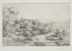 The Footbridge La Passerelle by Alphonse Legros