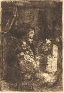The Hearth by Alphonse Legros