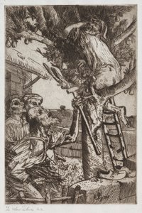 The Pear Thief, No. 1 by Alphonse Legros