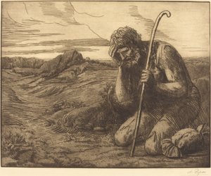 The Prodigal Son (6th plate) by Alphonse Legros