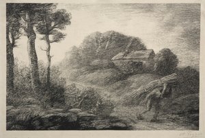 The Return of the Fagot Gatherer (2nd state) by Alphonse Legros