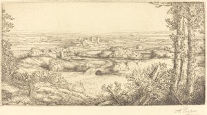 Valley in Bourgogne by Alphonse Legros