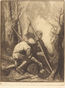 Woodcutters, 3rd Plate Les Bucherons by Alphonse Legros