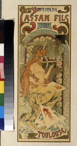 Advertising Poster for Cassan Fils Printing, Toulouse by Alphonse Marie Mucha