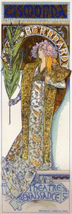 Gismonda with Sarah Bernhardt in Paris by Alphonse Marie Mucha