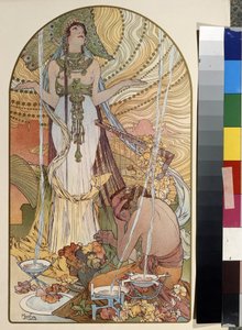 Illustration of Salammbo by Gustave Flaubert by Alphonse Marie Mucha