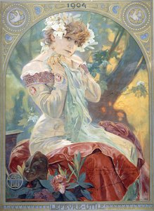 Sarah Bernhardt in the Role of Princess Lointaine by Alphonse Mucha