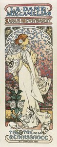 The Lady of the Camellias (La dame aux camelias) by Alphonse Mucha