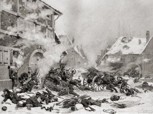 Fire Attack on a Barricaded House by Alphonse Marie de (after) Neuville