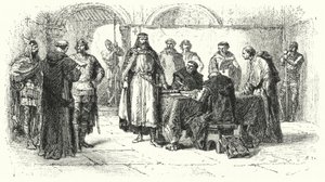 Proclamation of Catholicism as the Religion of the Gothic Kingdom in Spain at the Third Council of Toledo, 589 by Alphonse Marie de (after) Neuville