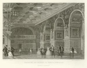 Gallery of Henry II, Fontainbleau by Alphonse Marie de Neuville