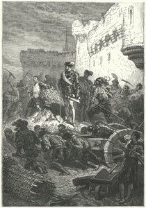 Francis, Duke of Guise overseeing the construction of the defences of Metz, 1552 by Alphonse Marie de after Neuville