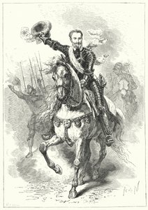 Henry IV of France at the Battle of Ivry, 1590 by Alphonse Marie de after Neuville