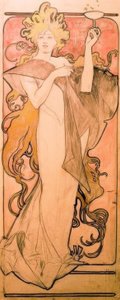Champagne Ruinart by Alphonse Mucha