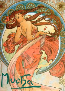 Dance From the series The Arts, 1898 by Alphonse Mucha