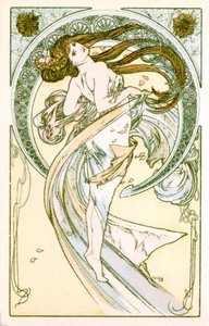 Dancing, 1900 by Alphonse Mucha