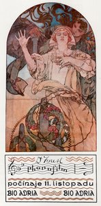 DeForest Phonofilm. Presentation of One of the First Musical Sound Films at the Adria in Prague by Alphonse Mucha