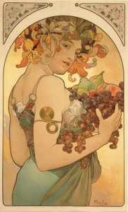 Fruits by Alphonse Mucha