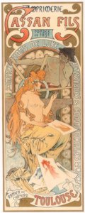 Cassan Fils Printing by Alphonse Mucha