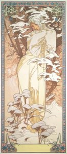 Winter by Alphonse Mucha