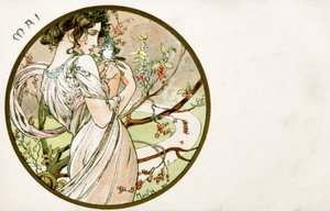 May, 1900 by Alphonse Mucha