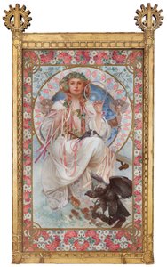 Portrait of Josephine Crane-Bradley as Slavia by Alphonse Mucha
