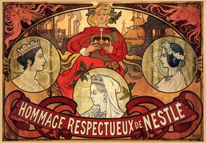 Poster Advertising Nestlé, Tribute to Queen Victoria