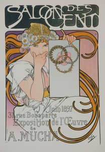 Poster for the A. Muchas exhibition in the Salon des Cent, 1897