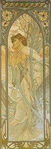 The Times of the Day: Evening dream by Alphonse Mucha