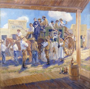 Governor Burnett Delivering the Charter of Statehood to San Jose, California, c.1925 by Alson Skinner Clark