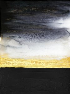 Black Gold Abstract Flow