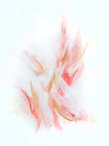 Fluid Blush Gold Abstract