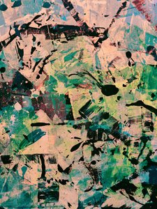 Dynamic Abstract Paint Splatters by Alyssa Hamilton