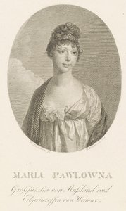 Grand Duchess Maria Pavlovna of Russia 1786-1859, Grand Duchess of Saxe-Weimar-Eisenach, 1808 by Amadeus Wenzel Boehm