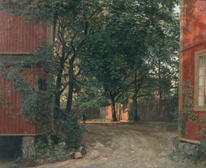The Evening Newspaper Arrives by Amaldus Nielsen