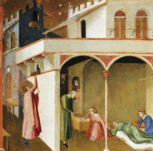 Nicolas Throws Money in the House of Three Young Girls