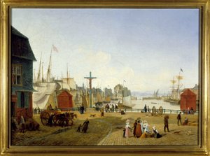 The Port of Honfleur by Louis Garneray, circa 1820 by Ambroise Louis Garneray
