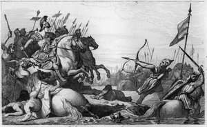 Clodion, The Hairy Retreats Across the Bridge after his Defeat by Aetius - Clodion dit 