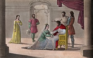 Emma of France (894-934) Kissing the Knees of Her Husband Raoul (circa 890-936)
