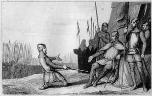 Henri I (1008-1060), King of France, Forgiving His Brother Robert-Le-Vieux in 1032 (engraving 1825 in 