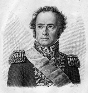 Maximilien Sébastien Foy, French General and politician - in Portraits of the French generals following the victories and conquests of the French. Engraved by Ambroise Tardieu in 1818. Stella Collection