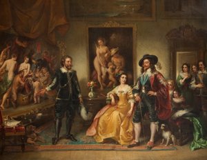 Rubens Presenting His Picture Peace and War to Charles I, 1858-71
