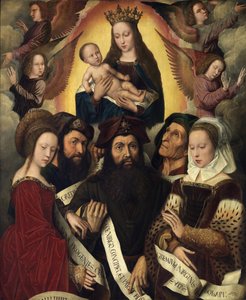 The Virgin and Child Surrounded by Angels, Prophets, and Sibyls by Ambrosius Benson