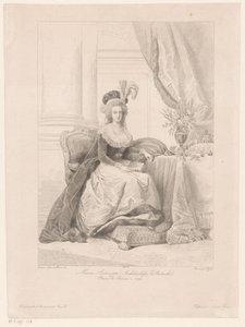 Portrait of Marie Antoinette, Queen of France by Amédée Félix Barthélemy Geille