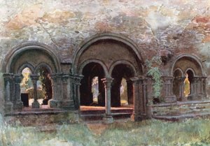 The Ruins of the Cloisters of the Abbey of St Bavon, Ghent by Amedee (after) Forestier