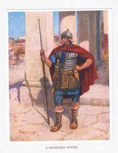 A Legionary Sentry (illustration from The Roman Soldier)