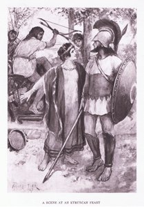 A Scene at an Etruscan Feast (illustration from The Roman Soldier)