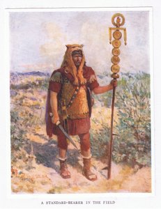 A Standard Bearer in the Field (illustration from The Roman Soldier) by Amedee Forestier