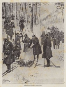 German Infantry at Exercise on Snow-Shoes
